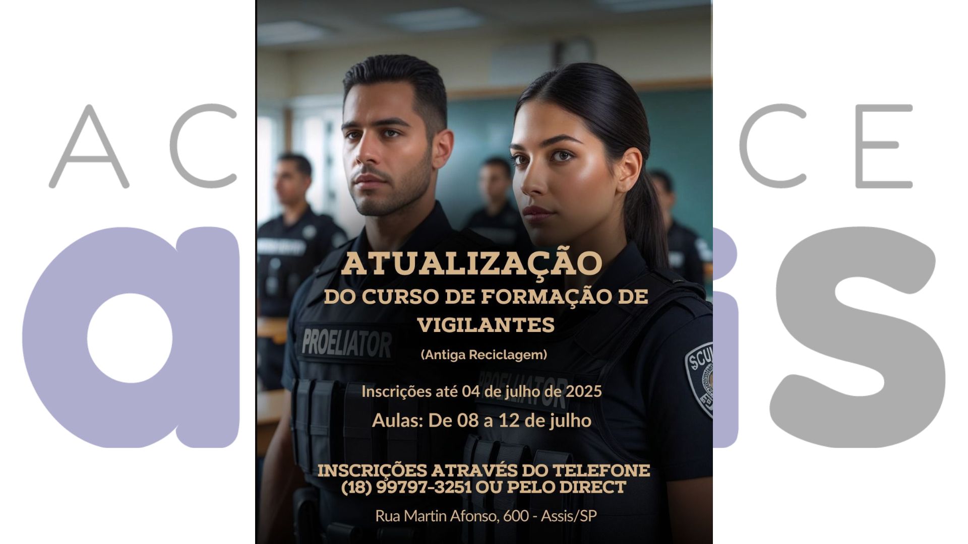 Assis recebe nova escola de formação de vigilantes com cursos ...