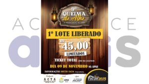 1º lote de convites da Queima do Alho FICAR 2025 é liberado com valor promocional