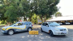 Dupla é presa com mais de 50 kg de maconha no banco traseiro de carro em Palmital