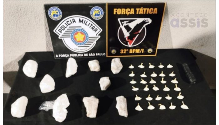 Adolescente é apreendido por tráfico em área de mata em Assis. Polícia encontrou cocaína e crack escondidos em tambor enterrado. Caso foi registrado no CPJ.