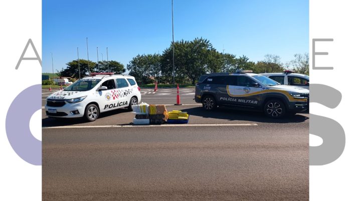 Polícia Rodoviária prende homem com 177,6 kg de maconha na SP-225 em Santa Cruz do Rio Pardo. Flagrante ocorreu durante a Operação Impacto.